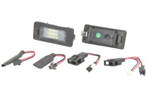 Lumina numar inmatriculare, culoare lumina: alb; set, 12V, cu aprobare circulatie potrivit AUDI A1, A4 ALLROAD B8, A4 B6, A4 B7, A4 B8, A5, A6 ALLROAD C6, A6 ALLROAD C7, A6 C6, A6 C7, A7, Q5, TT 04.02-10.18 - Img 1