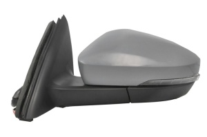 Oglinda stanga electric, convex, cu incalzire, asistent la schimbarea benzii, grund, rabatabil electric, cu semnalizator potrivit SKODA OCTAVIA III 06.16-11.19 - Img 2