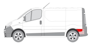 Segment aripa Spate Stanga (la volan) potrivit NISSAN PRIMASTAR; OPEL VIVARO A; RENAULT TRAFIC II - Img 2
