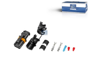 Stecher (numar pini: 2, forma mufa: dreptunghiular, conector tata, pentru indicator) potrivit MAN TGA 04.00- - Img 1