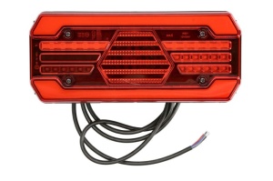 Stop spate stanga (LED, 12/24V, cu intermitent, cu far ceață, lumina de marșarier, cu stop, lumină de parcare, cu iluminare placuta, reflector, lungime cablu: 2m) - Img 1
