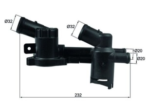 Termostat lichid racire (80,89°C/89°C, in carcasa) potrivit AUDI A1, A3; SEAT ALTEA, ALTEA XL, IBIZA IV, IBIZA IV SC, IBIZA IV ST, LEON, TOLEDO IV; SKODA FABIA II 1.2/1.2LPG 11.08-05.22 - Img 1