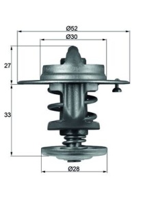 Termostat sistem racire (83°C) potrivit DAIHATSU CHARADE II, CHARADE III, CUORE VI, FEROZA, HIJET; LEXUS IS I; MAZDA RX-7 II; MITSUBISHI CARISMA, COLT II, SPACE; ROVER 200 I, 800 1.0-3.0 10.83- - Img 1
