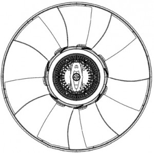 Ventilator potrivit MERCEDES SPRINTER 3,5-T (B906), SPRINTER 3,5-T (B907), SPRINTER 3,5-T (B907, B910), SPRINTER 3-T (B903), SPRINTER 3-T (B906), SPRINTER 3-T (B907) 2.1D-3.0D 03.99- - Img 2