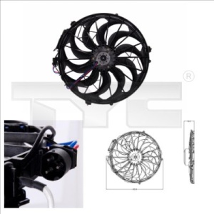Ventilator radiator potrivit BMW 3 (E36), 5 (E34), 6 (E24), 7 (E32), 8 (E31) 1.6-5.6 12.77-12.99 - Img 3