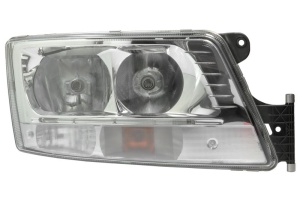 Far dreapta (2*H7/LED/PY21W, manual, culoare insert: crom platinat, culoare indicator: transparent) potrivit MAN TGS I, TGX I 10.05- - Img 1