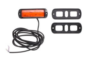 Girofar (portocaliu, 12/24V, LED, 21W, montare rigidă, 2-puncte montare, numar programe: 2, direcțional; pentru montare pe suprafete verticale; bliț sincronizat; fir 3m) - Img 1