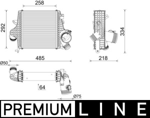 Intercooler potrivit AUDI Q7, Q8; PORSCHE CAYENNE; VW TOUAREG 3.0/3.0H 05.17- - Img 3