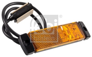Lumina delimitare stanga/dreapta, forma: dreptunghiular, portocaliu, LED, inaltime 32mm; latime 130mm; adancime 14/130mm lungime cablu 500mm, fara prindere, 12/24V (conector: CLICK-IN, IPIP67) - Img 1