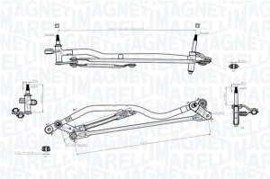 Mecanism stergator parbriz (fara motor) potrivit AUDI A4 ALLROAD B8, A4 B8, A5 06.07-01.17 - Img 3