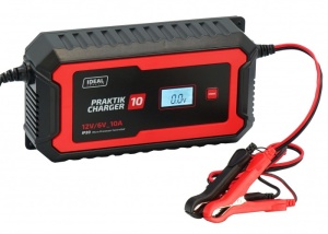 Aparat incarcat baterii auto PRAKTIK CHARGER 10 LCD, voltaj incarcare: 6/12 V IDEAL, curent incarcare: 10A, alimentare: 230V, tip baterie: AGM/EFB/GEL/MF/WET - Img 2