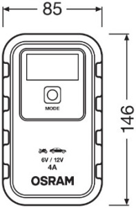 Aparat incarcat baterii auto, voltaj incarcare: 6/12 V OSRAM, curent incarcare: 4A, alimentare: 230V, tip baterie: AGM/Li-Ion/VRLA - Img 3