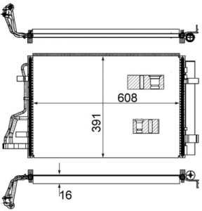 Condensator climatizare (cu uscator) potrivit KIA CEE'D, PRO CEE'D 1.4-2.0LPG 12.06-02.13 - Img 1