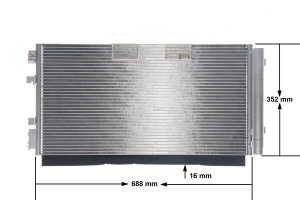 Condensator climatizare (cu uscator) potrivit RENAULT FLUENCE, GRAND SCENIC III, MEGANE, MEGANE III, MODUS, SCENIC III 1.2-2.0D 05.08- - Img 2