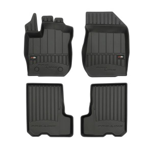 Covoras podea cauciuc FROGUM TPE, 4 buc. (lipici) proLine 3D, fata/spate, set, culoare negru, potrivit DACIA SANDERO II; RENAULT SANDERO/STEPWAY II 10.12-, Hatchback, versiune: Standard - Img 1