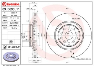 Disc frana Fata Dreapta potrivit LEXUS LS; CASE IH STEIGER 12.9D-5.0H 04.06- - Img 1