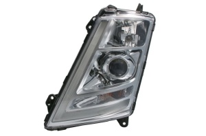 Fat stanga (D1S/H1/LED/PY21W, electric, cu lumini curbate, culoare insert: crom platinat, culoare indicator: transparent) potrivit VOLVO FH II 01.12- - Img 1