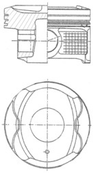Piston 71 (STD) potrivit CITROEN C1, C1 II; DAIHATSU CUORE VII, SIRION; PEUGEOT 107, 108; SUBARU JUSTY IV; TOYOTA AYGO, AYGO X, AYGO/HATCHBACK, IQ, YARIS, YARIS / VIOS 1.0/1.0LPG 01.05- - Img 2