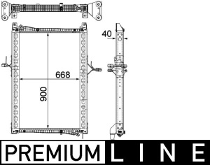 Radiator motor (cu rama) potrivit MAN TGL I, TGM I D0836LFL40-D0836LFLAN 04.05-03.22 - Img 3