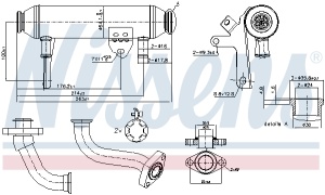 Radiator recirculare gaze esapament potrivit ALFA ROMEO 147, 156; FIAT BRAVO I, BRAVO II, DOBLO, DOBLO/MINIVAN, IDEA, MAREA, MULTIPLA, STILO; LANCIA LYBRA, MUSA 1.9D 03.96- - Img 3