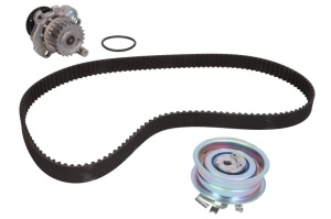 Set pompa apa + curea dintata potrivit AUDI A4 B6, A6 C4; SEAT ALHAMBRA, CORDOBA, IBIZA III, IBIZA IV, LEON; VW BORA, BORA I, CADDY III, CADDY III/MINIVAN, GOLF IV 2.0-2.5D 07.90-12.17 - Img 1