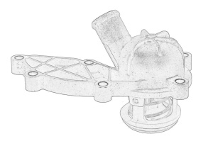 Termostat lichid racire (88°C) potrivit AUDI A4 B7, A6 ALLROAD C6, A6 C6, A8 D3 2.0/2.4/3.2 05.04-08.11 - Img 2