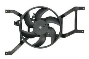 Ventilator radiator (cu carcasa) potrivit DACIA LOGAN, LOGAN EXPRESS, LOGAN MCV, SANDERO; RENAULT LOGAN I, SANDERO/STEPWAY I 1.0ALK-1.6LPG 08.04- - Img 1