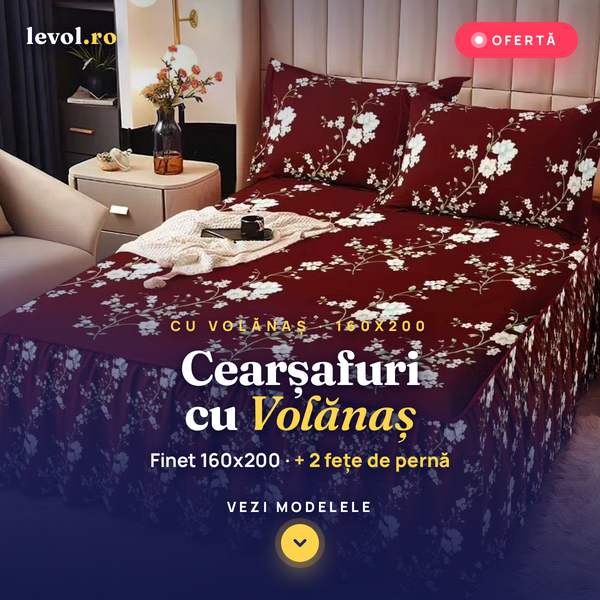 Cearsafuri cu Volanase 160x200