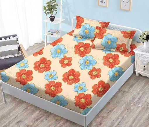 Cearsaf cu elastic pentru saltea din Finet, 180x200cm + 2 fete de perna, cod produs H21-334