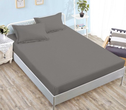 Cearsaf cu elastic tip Damasc, 180x200cm + 2 fete de perna, cod produs H21-8886