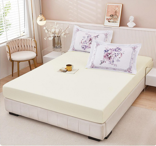 Cearsaf cu elasticFinet, 160x200cm + 2 fete de perna, cod produs H21-4218