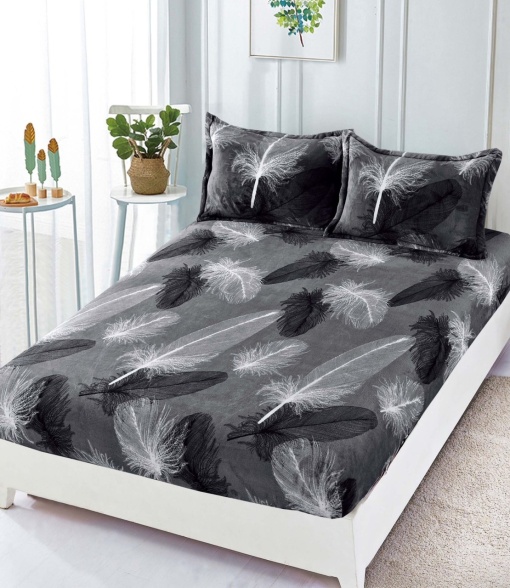Husa cu elastic Pufoasa COCOLINO, 180x200cm + 2 fete de perna, cod produs H21-9190