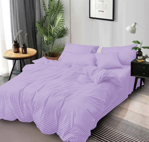 Lenjerie de pat tip hotel din BUMBAC 100% DAMASC , 6 piese, cod produs H21-700