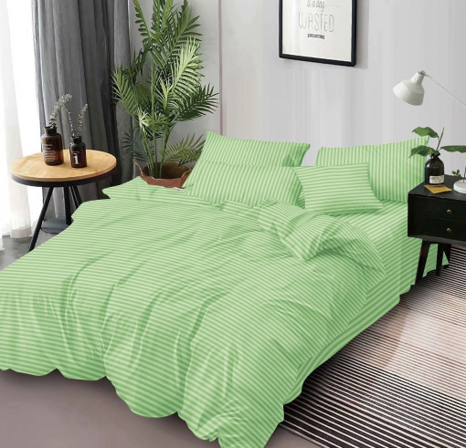 Lenjerie de pat tip hotel din BUMBAC 100% DAMASC , 6 piese, cod produs H21-709