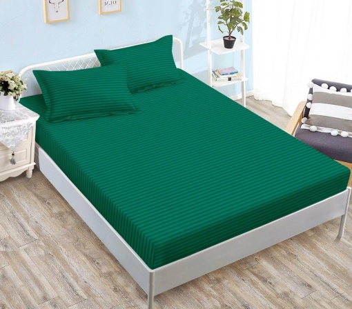 Cearsaf cu elastic tip Damasc, 180x200cm + 2 fete de perna, cod produs H21-8889