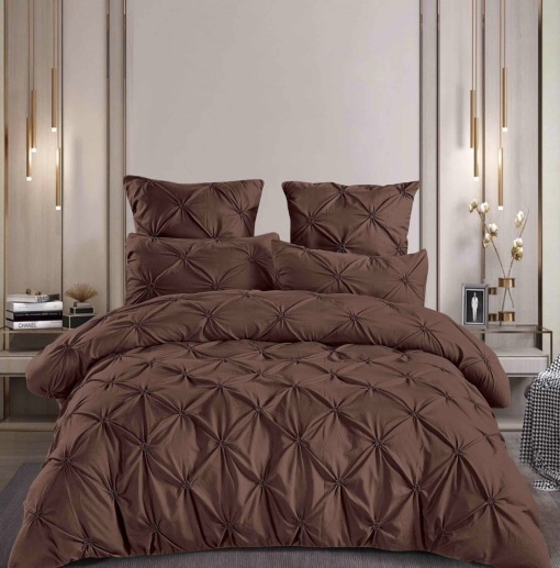 Lenjerie de pat cu pliuri FINET pentru 2 persoane, 6 piese , cod produs H21-9329