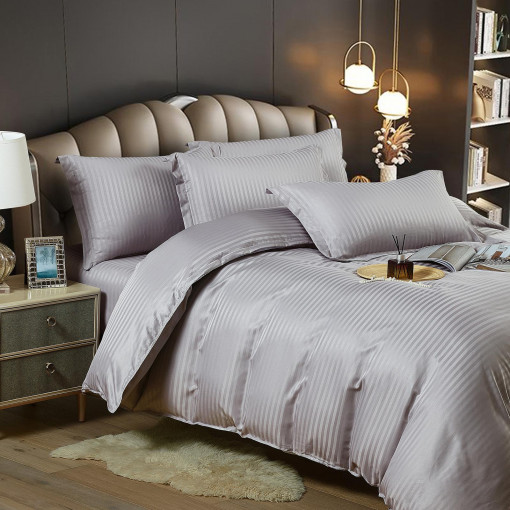 Lenjerie de pat tip hotel din BUMBAC 100% DAMASC , 6 piese, cod produs H21-689