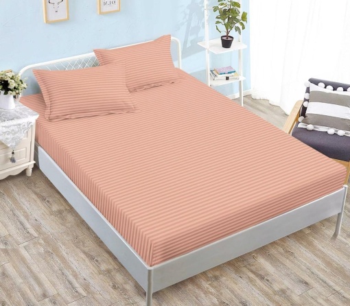 Cearsaf cu elastic tip Damasc, 180x200cm + 2 fete de perna, cod produs H21-8881