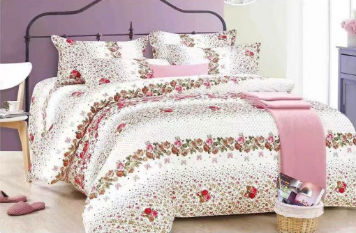 Lenjerie de pat din FINET pentru 2 persoane, 6 piese , cod produs H21-1302