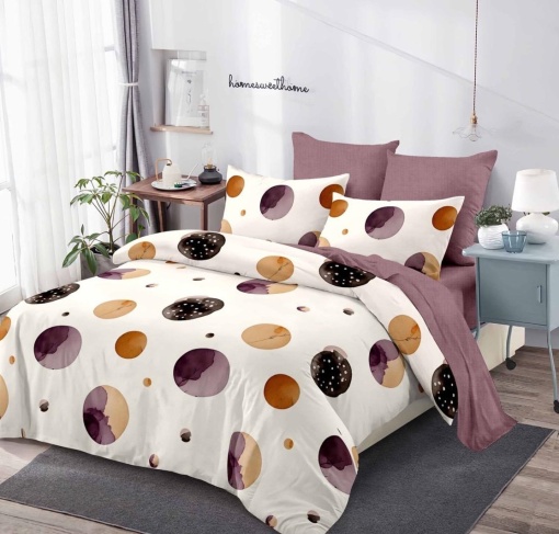 Lenjerie de pat FINET cu ELASTIC 180x200, 6 piese, cod produs H21-8006