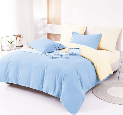 Lenjerie de pat UNI FINET SOFT pentru 2 persoane, 6 piese , cod produs H21-3736