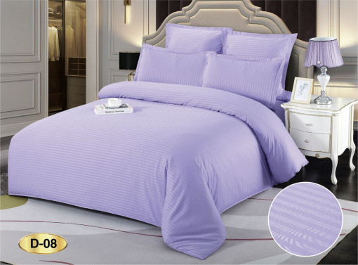 Lenjerie de pat tip hotel din BUMBAC 100% DAMASC , 6 piese, cod produs H21-731