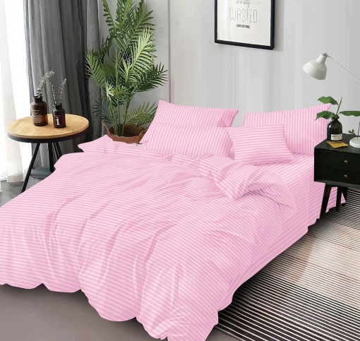 Lenjerie de pat tip hotel din BUMBAC 100% DAMASC , 6 piese, cod produs H21-703
