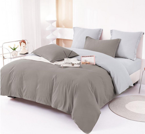 Lenjerie de pat UNI FINET SOFT pentru 2 persoane, 6 piese , cod produs H21-3740