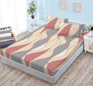 Cearsaf cu elastic Finet, 160x200cm + 2 fete de perna, cod produs H21-10792