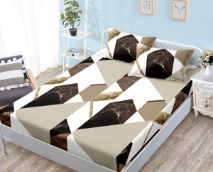 Cearsaf cu elastic Finet, 180x200cm + 2 fete de perna, cod produs H21-8703