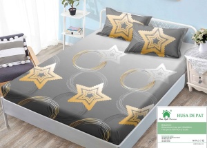 Cearsaf cu Elastic Finet, 180x200cm + 2 fete de perna, cod produs H21-8725