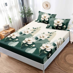 Cearsaf cu elastic Finet, 180x200cm + 2 fete de perna, cod produs H21-12004