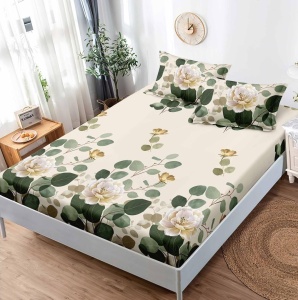Cearsaf cu elastic Finet, 180x200cm + 2 fete de perna, cod produs H21-12015