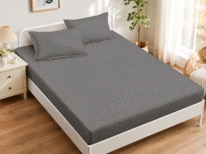 Cearsaf cu elastic tip Damasc, 180x200cm + 2 fete de perna, cod produs H21-8886